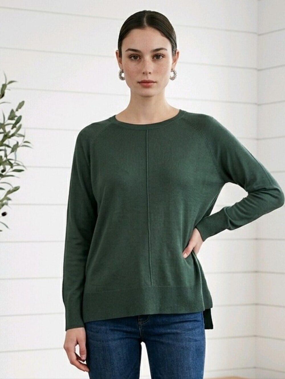 Primark army green long sleeve sweater Beautiful material! Sz M